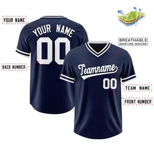 Jersey Retro en blanco Camisetas de béisbol Uniforme bordado aceptado personalizado Logotipo cosido para jóvenes Número Nombre Jersey del equipo de béisbol - Product Image 3