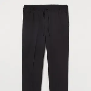 Sıcak satış renkli yan cep erkek elastik Joggers Sweatpants spor pantolon Joggers ile fermuar