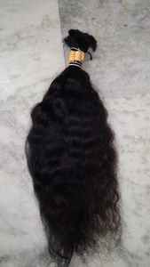 Venta al por mayor a granel extensiones de cabello indio virgen Remy de doble trama de Grado Superior paquetes de cabello crudo en la India - Product Image 2