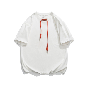 เสื้อยืดคอกลมทรงหลวมสำหรับผู้ชาย ผ้าคอตตอน/โพลีเอสเตอร์ 200 GSM คุณภาพสูง ระบายอากาศได้ดี พิมพ์ลายพัฟ สไตล์ฮิปฮอป รุ่นใหม่สำหรับฤดูร้อน - Product Image 1