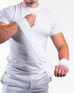 ผ้าพันมือสำหรับชกมวย ผ้าฝ้ายระบายอากาศได้ดี พิมพ์โลโก้ได้ตามต้องการ ผ้าพันข้อมือสำหรับ MMA ใช้สำหรับฝึกซ้อมคิกบ็อกซิ่งและศิลปะการต่อสู้ ป้องกันมือ - Product Image 6