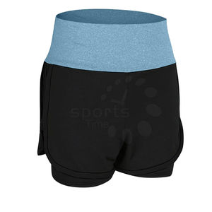 Short d'entraînement de gymnastique de haute qualité pour femmes 100% coton respirant taille haute conception avec impression bouffante Shorts pour femmes - Product Image 6