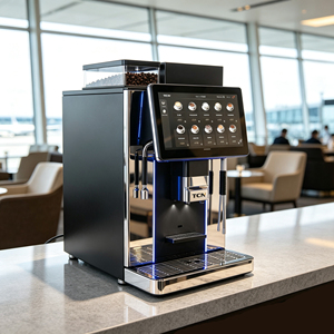 เครื่องชงกาแฟ TCN แบบ Bean to Cup พร้อมฟังก์ชั่น<span class=keywords><strong>นม</strong></span><span class=keywords><strong>สด</strong></span> สำหรับโรงแรม สำนักงาน คาเฟ่ หน้าจอสัมผัสขนาด 15.6 นิ้ว - Product Image 4