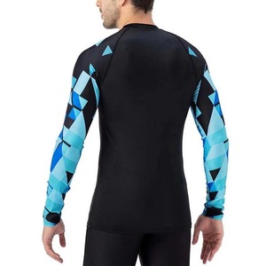 Impression numérique personnalisée par sublimation ODM OEM Rash Guard à manches longues pour homme, compression respirante, séchage rapide, écologique, haute performance - Product Image 2