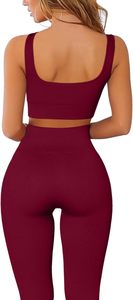 Leggings de yoga à taille élastique pour femmes, ensemble de fitness, vêtements de sport haut de gamme personnalisés OEM, vêtements de sport à taille haute, vente en gros - Product Image 3
