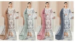 Georgette lourde avec broderie Costume Salwar pakistanais pour mariage et fête Salwar Kameez à vendre à l'exportation - Product Image 6