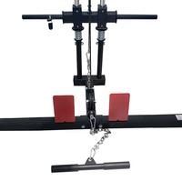 Jaula de Potencia Multifuncional de Metal Ajustable con Rack para Sentadillas, Barra de Dominadas, Estación de Fondos y Agarre para Remo, Máquina Multipower para Gimnasio en Casa