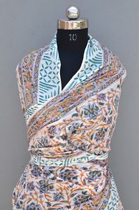 New Arrival Hand Block Print Cotton Bikini Cover Up Sarong For Women Gift For Her - Product Image 2