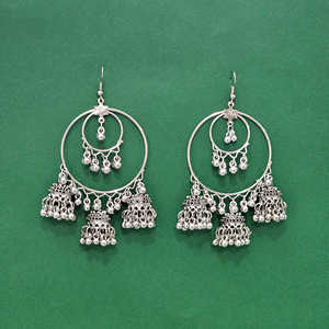 Classic <b>Fashion</b> Earrings with Oxidised Plating Artificial <b>Jewellery</b> Wholesalers in India - Product Image 1