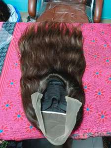 Extensions de cheveux indiens Remy 100% naturels, vierges, non traités, cuticules alignées, frontal 13x4, brins bouclés noirs pour Genius - Product Image 2