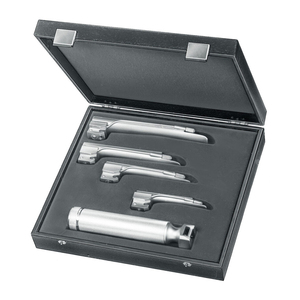 Juego de Laringoscopio de Fibra Óptica Manual de Acero con Mango Mediano, Diseño Personalizable, Reutilizable, con 1 Año de Garantía, DARLEYS SURGICAL - Product Image 1