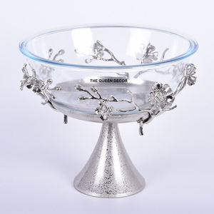 ชามตกแต่งงานทำมือสุดสร้างสรรค์ทำจากทองเหลืองและสแตนเลสทรงกลมเคลือบเงาขัดเงา - Product Image 2