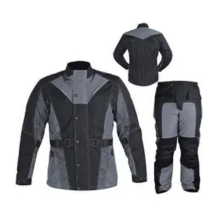 हॉट सेल ब्लैक/ग्रे पुरुषों मोटरसाइकिल कॉर्दुरा सूट मोटर बाइक कॉर्दुरा कपड़ा पहनने योग्य कपड़े पैंट और जैकेट सेन