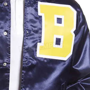 เสื้อแจ็กเก็ตบอมเบอร์ผ้าซาตินมีฮู้ดสำหรับผู้ชายปกตั้งแฟชั่นไซส์พิเศษงานตามสั่ง - Product Image 6