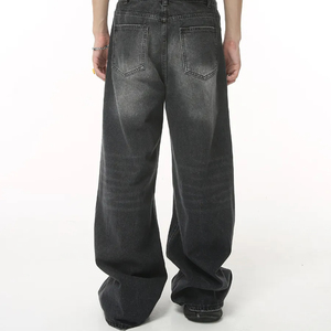 Pantalones vaqueros cargo holgados de cintura alta para hombre, ropa de calle holgada, recta, ancha de pierna, estilo Hip Hop, efecto lavado con piedra - Product Image 6