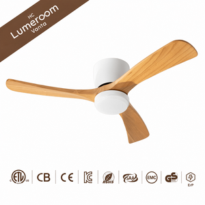 42 Inch <b>Ceiling</b> Fan with <b>Light</b> and <b>Remote</b> Solid Wood Flush Mount Low Profile Quiet DC Motor for Living Room Bedroom - Product Image 1