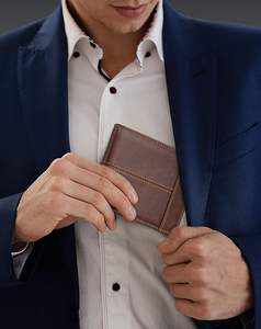 กระเป๋าสตางค์หนังแท้แบบสั้นสำหรับผู้ชายน้ำหนักเบาทนทานออกแบบโลโก้ได้ตามที่ต้องการ - Product Image 3