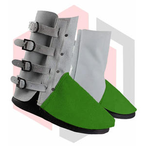 รองเท้าหุ้มขาหนังวัวแยกสีระบายอากาศได้ดีอุปกรณ์ป้องกันความปลอดภัยทางอุตสาหกรรมแบบมืออาชีพปรับแต่งสีได้ - Product Image 4