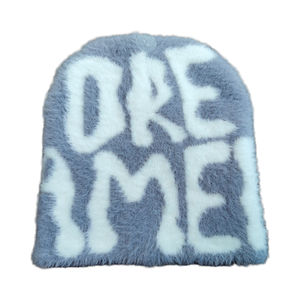 Lightweight fuzzy mohair beanie with relaxed crown and stretch fit unisex winter <b>cap</b> for <b>hiking</b> travel and streetwear looks - Product Image 3