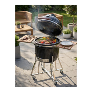 Kamado Mangal & <b>BBQ</b> Grill Premium Stainless Steel Charcoal Grill for Garden and Terrace Multifunctional Smoker Functionality - Product Image 4