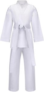 Karate Gi para niños estudiantes uniforme de entrenamiento de artes marciales con cinturón para Judo y Karate Taekwondo Jiu Jitsu - Product Image 4