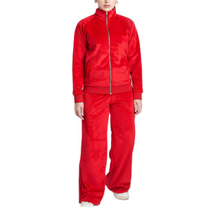 Women's Custom Eco-Friendly Solid Velvet <b>Tracksuit</b> Set Long Sleeve Winter Wear Wholesale OEM ODM Casual <b>Velour</b> <b>Tracksuit</b> - Product Image 1