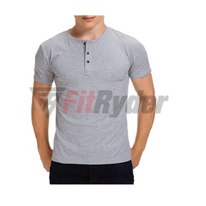 Venta al por mayor logotipo personalizado camisetas de los hombres de peso pesado nuevo estilo Botón de primera calidad transpirable y precio barato personalización - Product Image 5