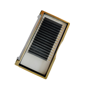 2023 logotipo privado pelo sintético hecho a mano pestañas largas naturales W 16 líneas ventiladores prefabricados individuales fácil aplicación de pegamento belleza - Product Image 3