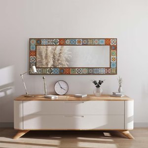 Handmade Ethnic Tile Ceramic Stone Large Pier Glass <b>Mirror</b> - Home <b>Wall</b> <b>Hanging</b> <b>Mirror</b> - Product Image 1