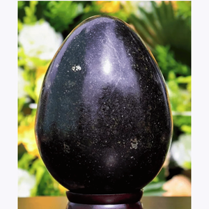 Cristal de guérison naturel d'oeuf de Nuummite en gros du fabricant de confiance pour la décoration intérieure - Product Image 2