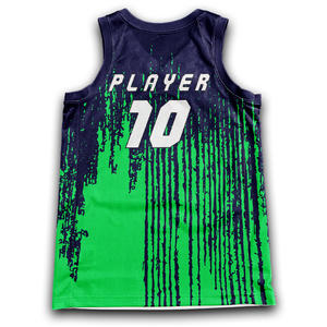 Uniformes de baloncesto personalizados de malla transpirable de secado rápido de poliéster 100% con diseño frontal conjunto de pantalones cortos de Jersey Reversible con cuello en V - Product Image 3