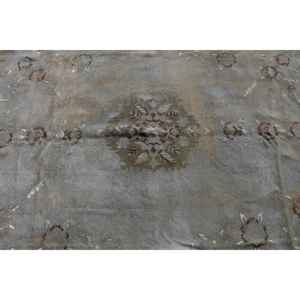 Tapis turc vintage surdimensionné 7,5x9,5 pieds, tapis en laine gris patchwork - Product Image 4