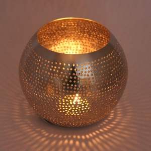 New Arrival Gold Plated Metal for <b>Ball</b> Shape Votive <b>Candle</b> Holder for Home Hotel Living Room Table Decorative for Glass <b>Candle</b> - Product Image 1