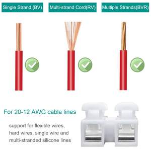 Bloque de Terminales de Resorte Rápido para Automoción CH1 CH2 CH3, Sin Soldadura, Conectores de Cable con Abrazadera de Resorte, Chapado en Cobre y Níquel, 250V - Product Image 4