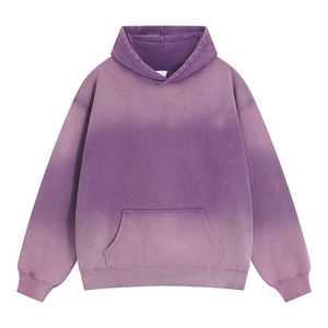 Sweat à capuche uni épais 400GSM en coton polaire surdimensionné fabricant de sweat à capuche personnalisé sweat à capuche court lourd lavé à la pierre - Product Image 3