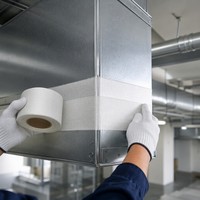 Ruban en tissu de fibre de verre haute adhérence 260°C silicone pour isolation de conduits CVC, emballage automobile, personnalisé OEM