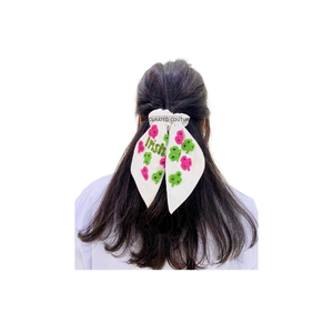 Customized Fashion Elegant Beaded Scrunchies <b>Hair</b> <b>Accessory</b> Indian Hand Embroidery Cotton Fabric Handcrafted St. Patricks Day - Product Image 3