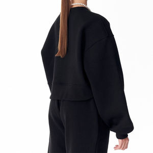 Autumn <b>Women's</b> Custom Pullover Hoodie Streetwear Crewneck Sweatshirt with Embroidered Logo Cropped for Yoga & Gym Workout - Product Image 3