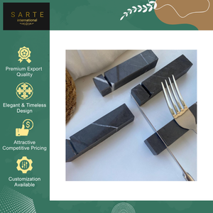 Hotel y Villas más vendidos, uso de cuchara de mármol Natural, tenedor, cuchillo, juego de descanso, soporte para utensilios hecho a mano, vajilla de comedor de lujo - Product Image 3