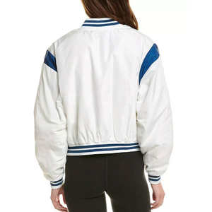 High Quality Women Crop Varsity <b>Jacket</b> / Custom Striped Design Women Crop Varsity <b>Jacket</b> For Sale - Product Image 5