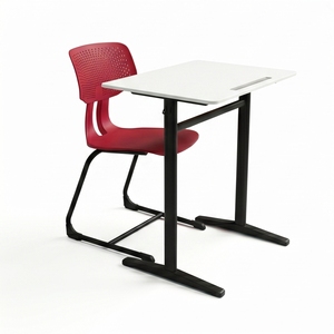 Escritorio Escolar Moderno ARSU con Superficie de Madera y Silla Colorida para Uso en el Aula - Product Image 3