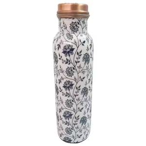 Elegant Design Digital Color Printing Pure Copper Water Bottle Leak Proof for <b>Drinking</b> Water Home Office Sports Use - Product Image 2