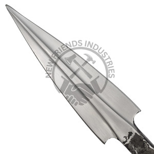 Demonio de doble filo forjado a mano ferrocarril Spike cuchillo completo Tang mango trenzado acero de alto carbono 58-60HRC funcional Camping DIY - Product Image 4