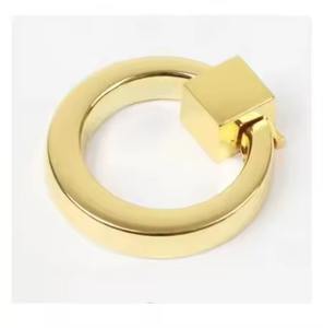 Traditional Metal <b>Door</b> <b>Knocker</b> Vintage Brass Finish <b>Front</b> <b>Door</b> Decoration Home Villa Entrance Durable Ring Handle Hardware - Product Image 2