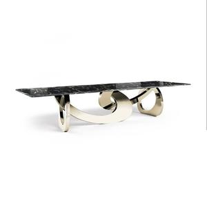 Pieds en métal argenté style meubles de salon rond moderne décoratif décor à la maison moderne Table d'appoint en métal - Product Image 5