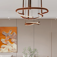 Lustre moderne italien en cuir, réglable en hauteur, LED dimmable 3000K, culot B22, garantie 3 ans
