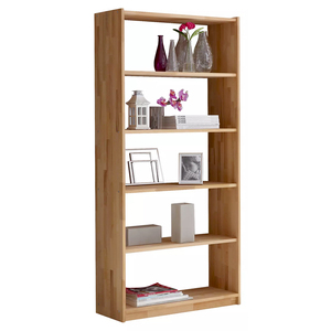 Estantería Moderna de 5 Niveles de Madera de Caucho para Sala de Estar y Cocina KS68143, Fácil Instalación Vertical - Product Image 1