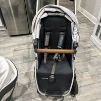 Système de poussette convertible UPPA Babys Vista V2, berceau pliable, matériaux en coton et silicone, cadre en acier inoxydable, 10-15 kg