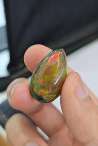 Cabujón de ópalo negro etíope natural. Pieza de primera calidad. 11,70 CTS Total. Cabujón de ópalo de calidad de clase mundial - Product Image 3