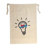 Sac à cordon de luxe en coton écologique motif lettre organique élégant avec logo personnalisé pour cadeau Promotion de voyage